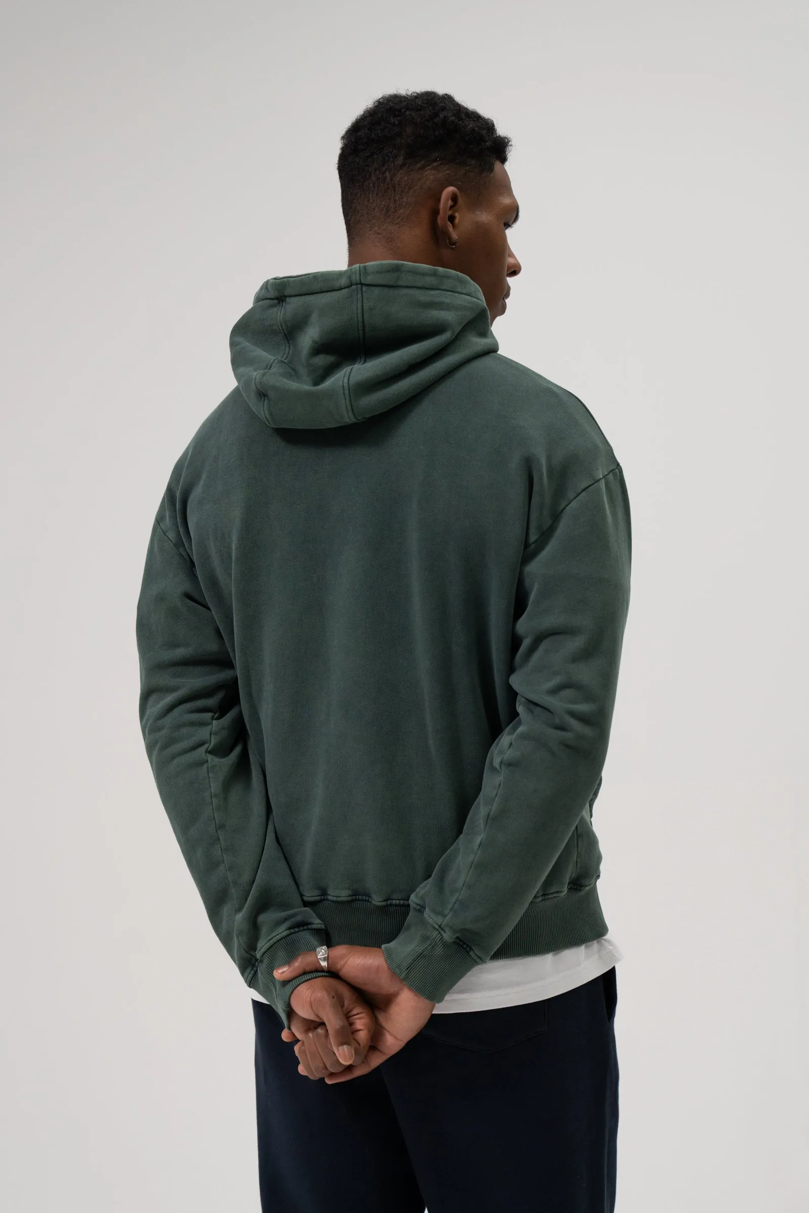 SUSTAIN WASHED GREEN HOODIE