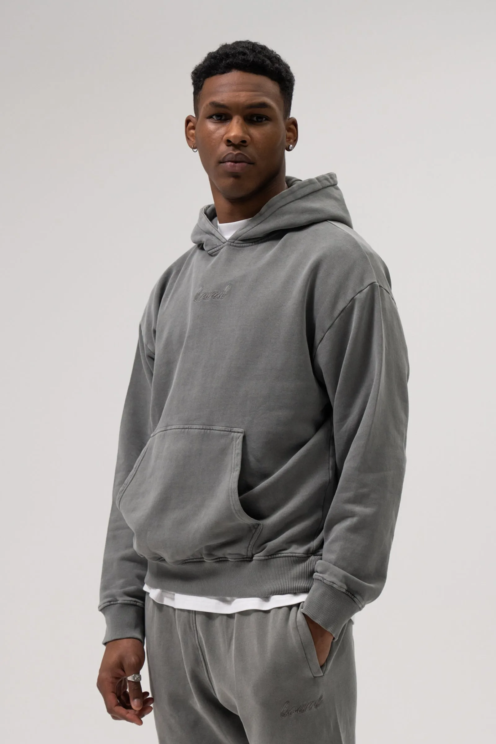 SUSTAIN WASHED GREY HOODIE