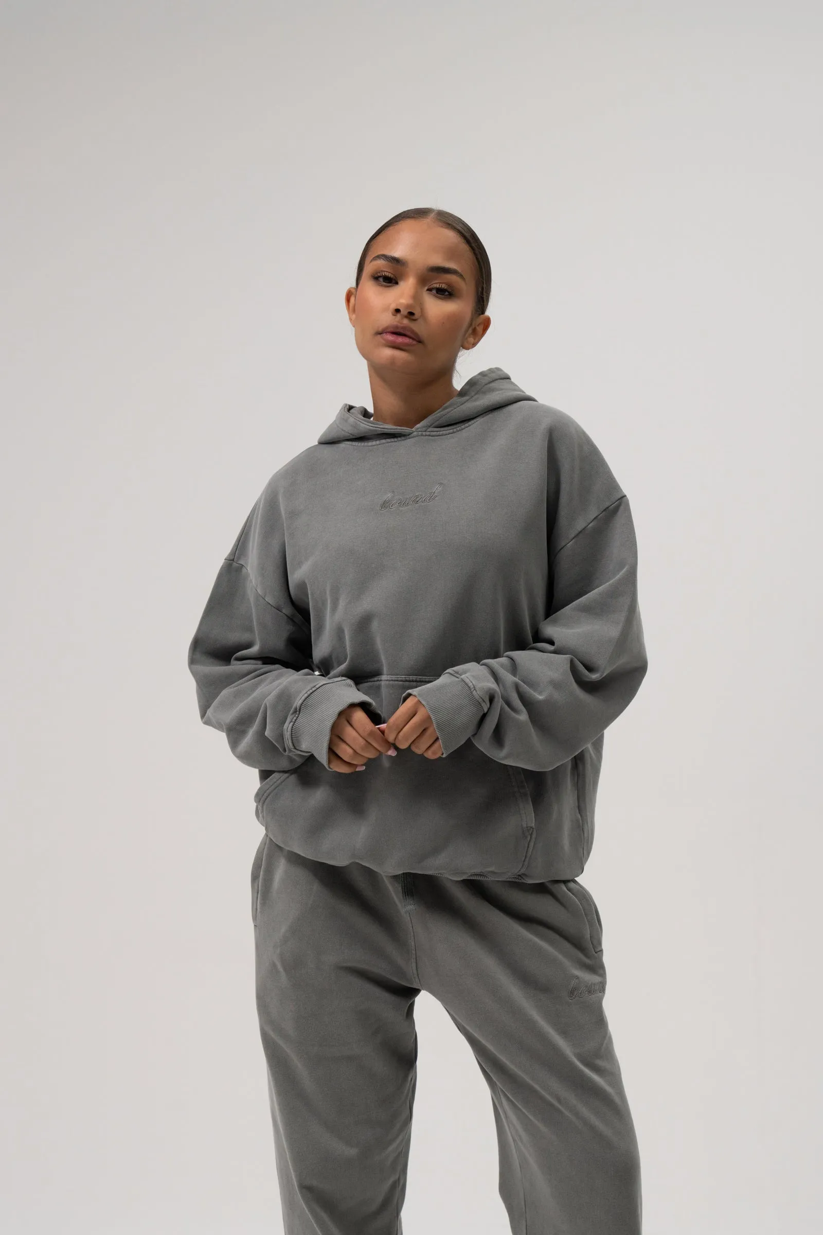 SUSTAIN WASHED GREY HOODIE