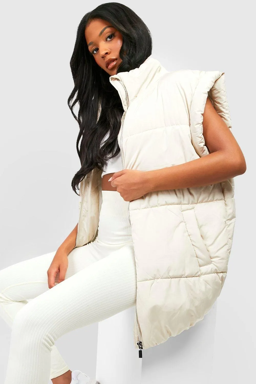 Tall Oversized Shoulder Detail Vest