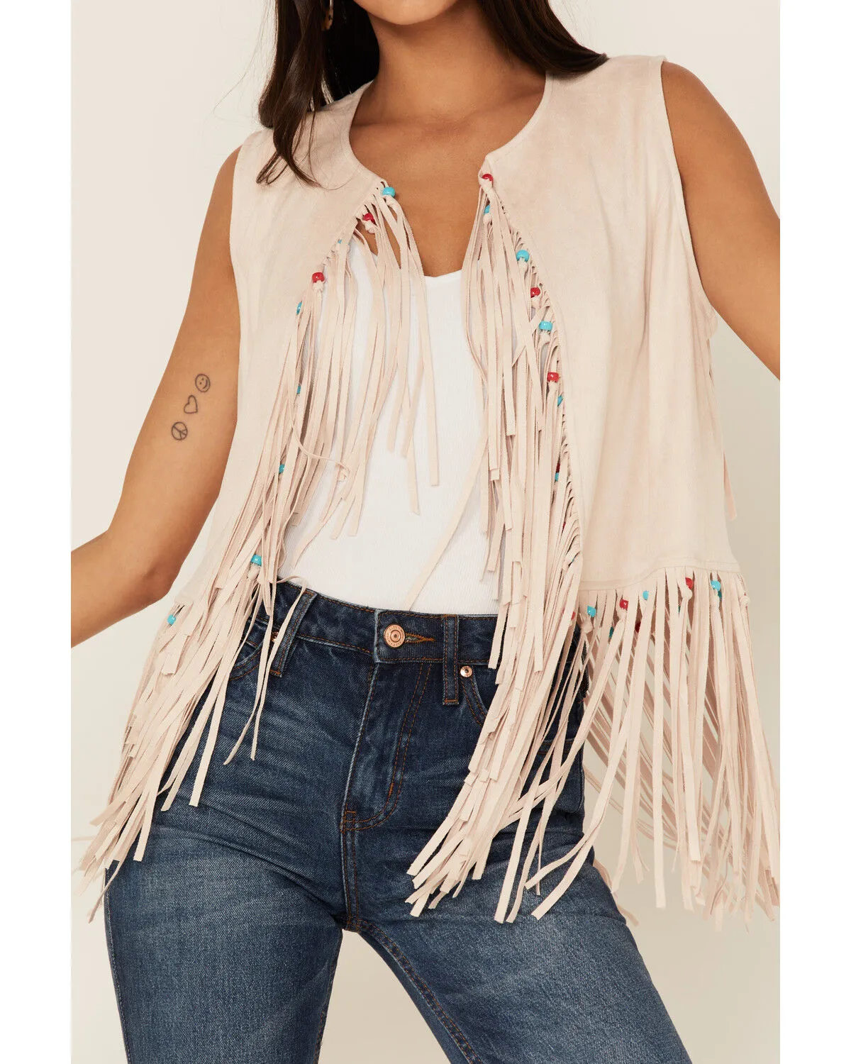 Tasha Polizzi Women's Magnolia Beaded Fringe Vest