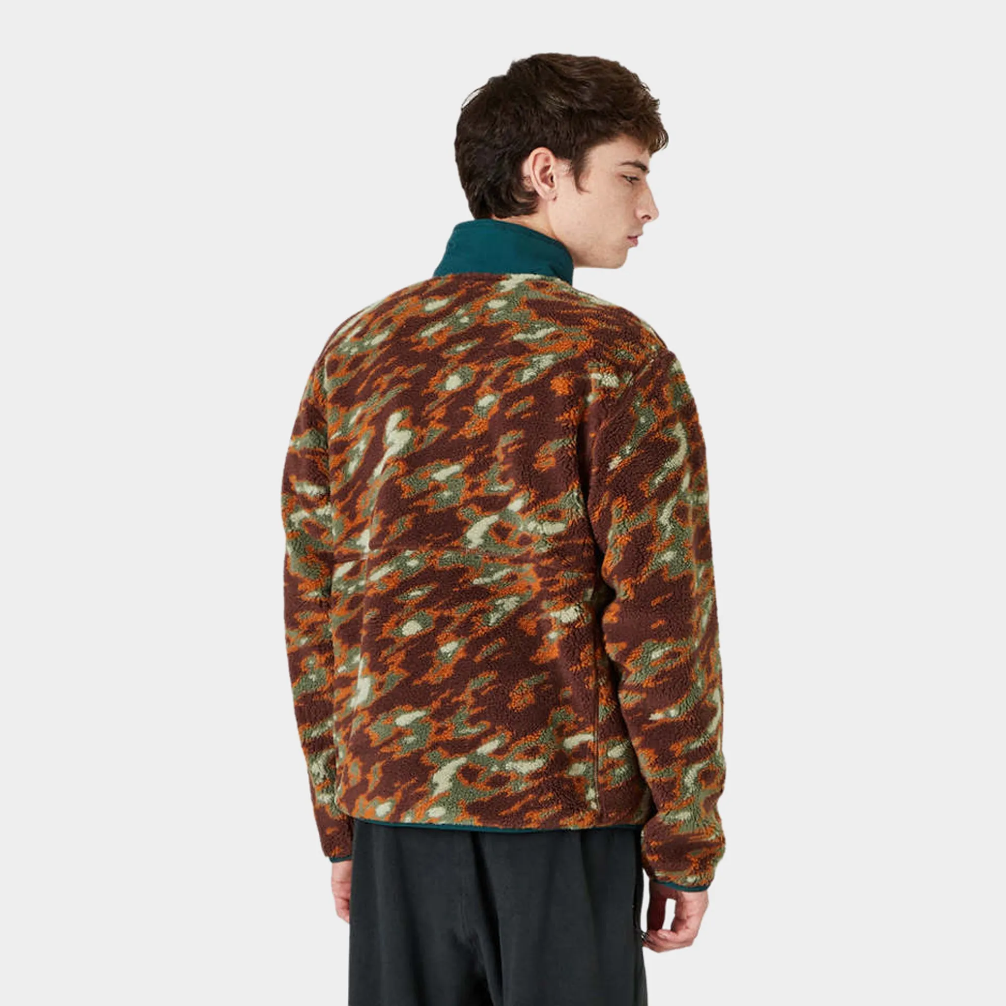 The North Face Jacquard Extreme Pile Full Zip Jacket / Dark Oak Glacier Camo Print