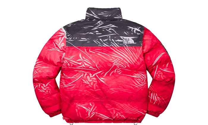 The North Face Printed Nuptse Jacket Red