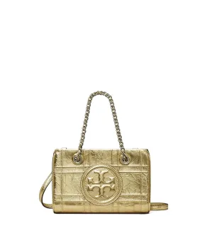 Tory Burch Fleming Soft Metallic Quilt Mini Chain Tote