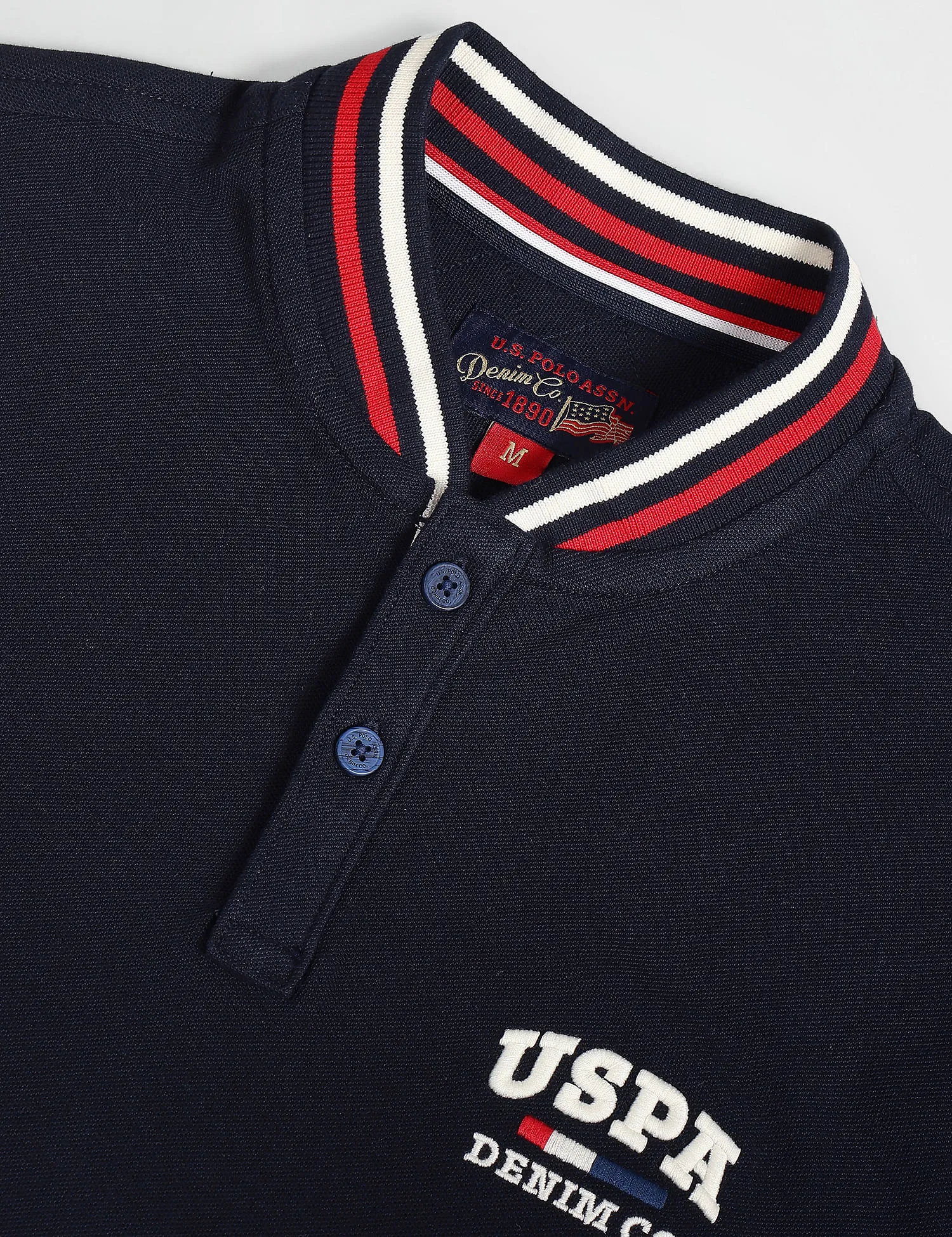 U.S. Polo Assn. Denim Co. Solid Pure Cotton Polo Shirt