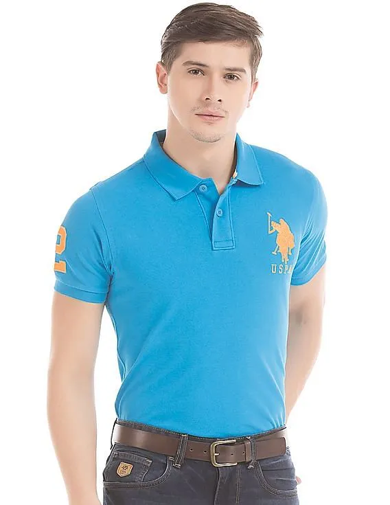 U.S. Polo Assn. Numeric Applique Slim Fit Polo Shirt