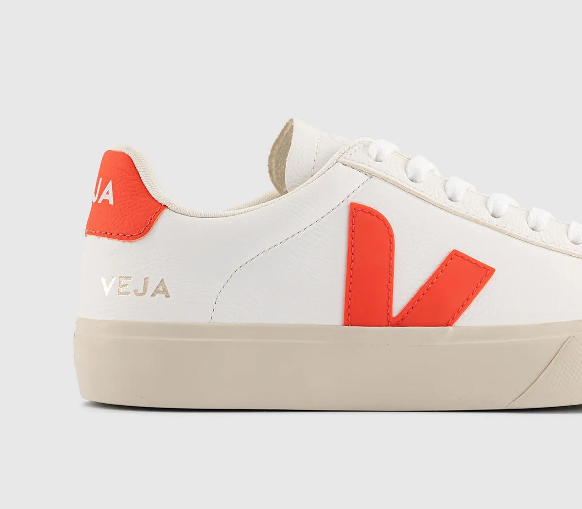 VEJA Campo Trainers Extra White Orange Fluo F