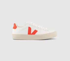 VEJA Campo Trainers Extra White Orange Fluo F