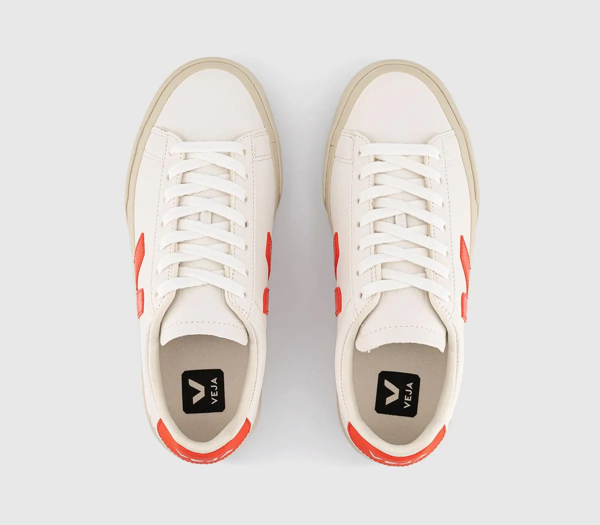 VEJA Campo Trainers Extra White Orange Fluo F