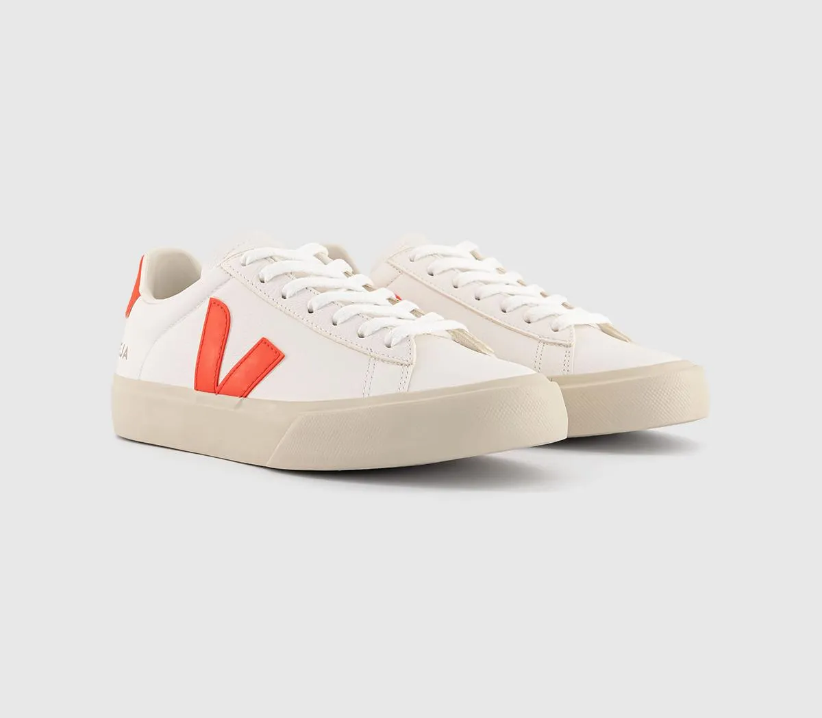 VEJA Campo Trainers Extra White Orange Fluo F