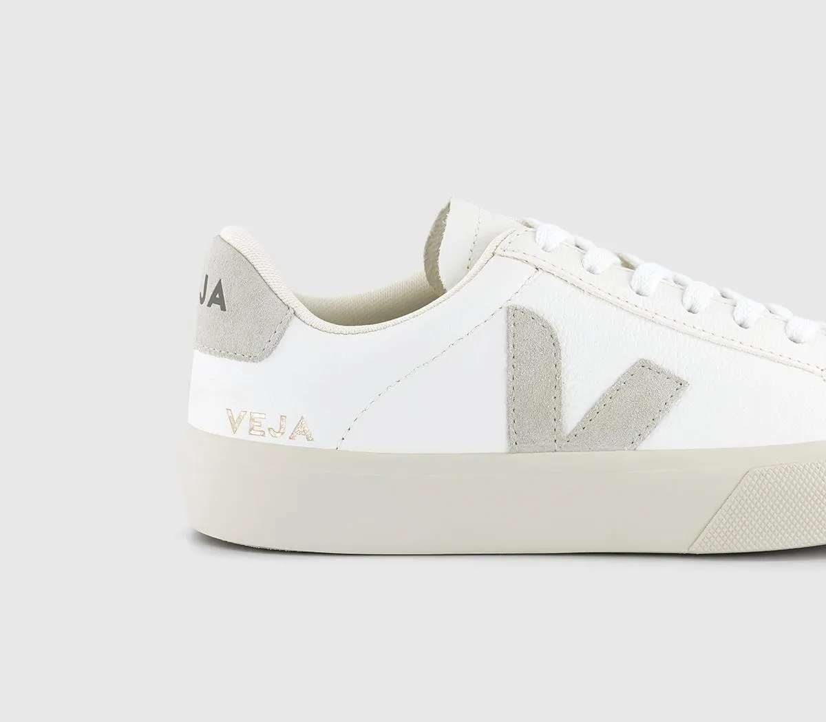 VEJA Campo Trainers White Natural Leather  F