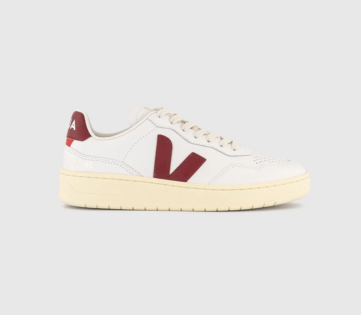 VEJA V-90 Trainers Extra White Marsala F