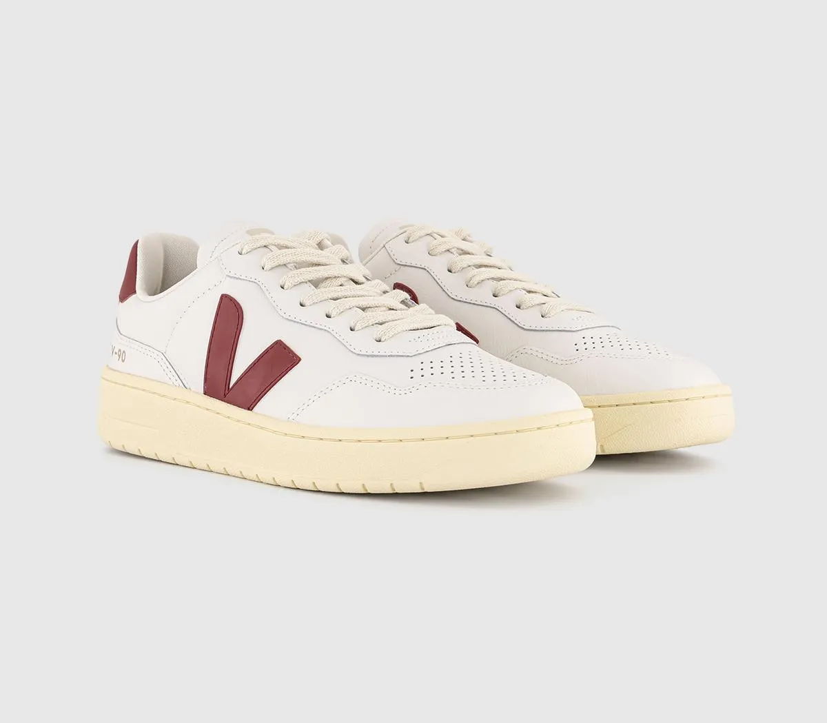 VEJA V-90 Trainers Extra White Marsala F