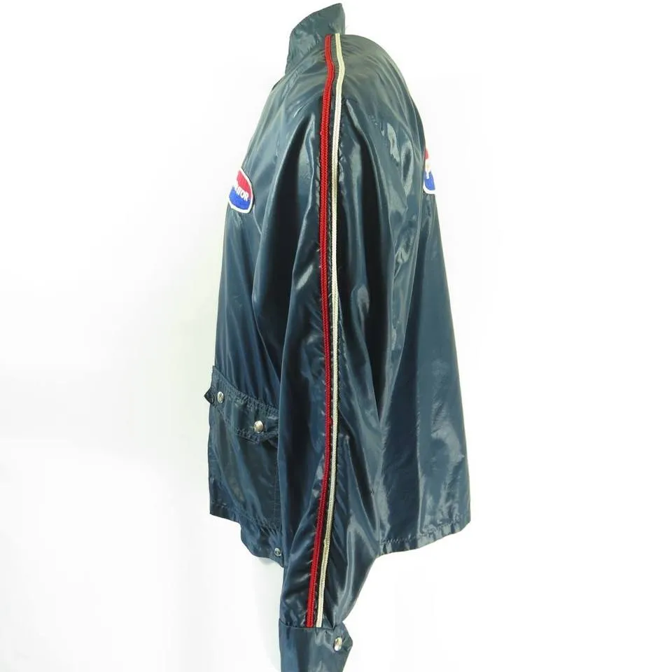 Vintage 70s Purolator Racing Jacket Mens L Stripes Patches Great Lakes USA Made