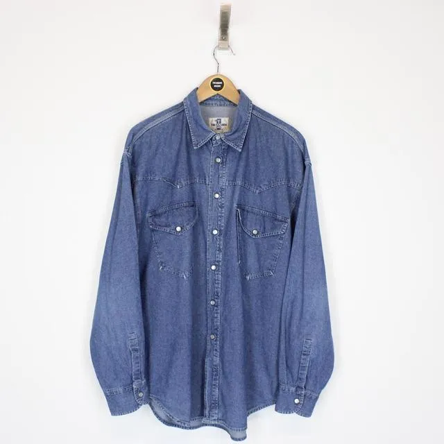 Vintage Trussardi Jeans Denim Shirt Large