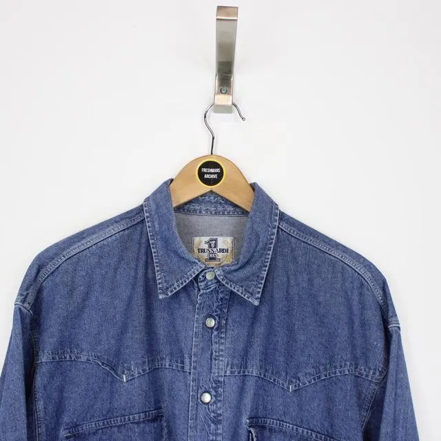 Vintage Trussardi Jeans Denim Shirt Large