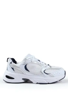 Where's That From Navy Echo Fashion Lace Up Trainers