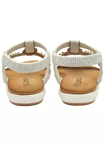 White Bertolini Sandals by Lotus | Look Again