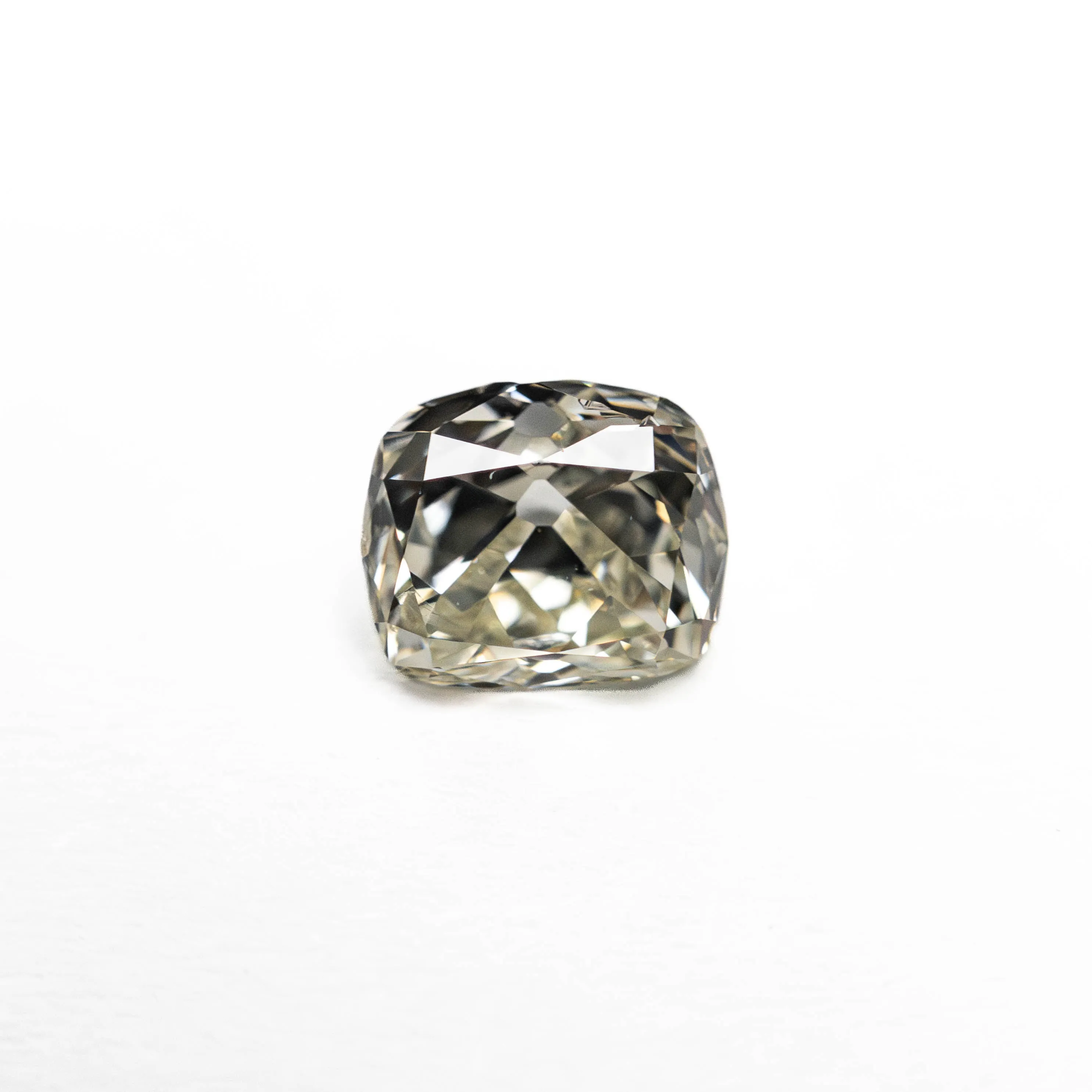 White Modern Antique Old Mine Cut Diamond - 0.66ct Cushion