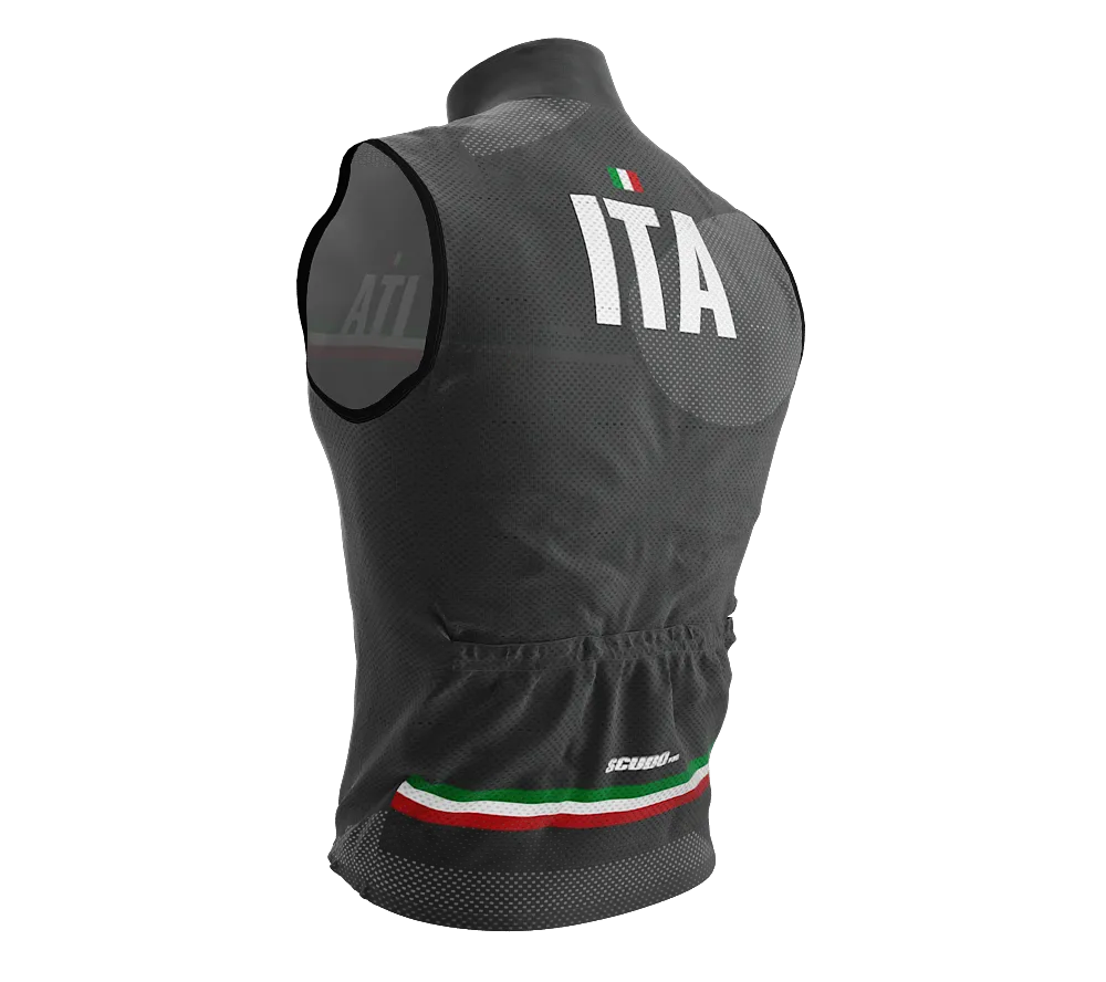 Wind Breaker Cycling Running Sports Vest Italy Country Code for Men And Women