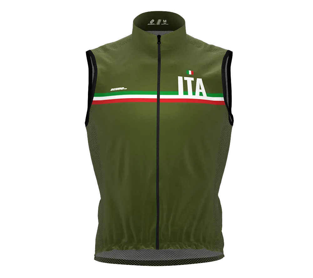 Wind Breaker Cycling Running Sports Vest Italy Country Code for Men And Women