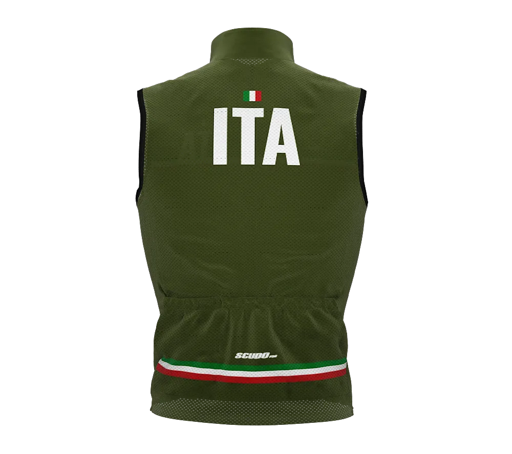 Wind Breaker Cycling Running Sports Vest Italy Country Code for Men And Women