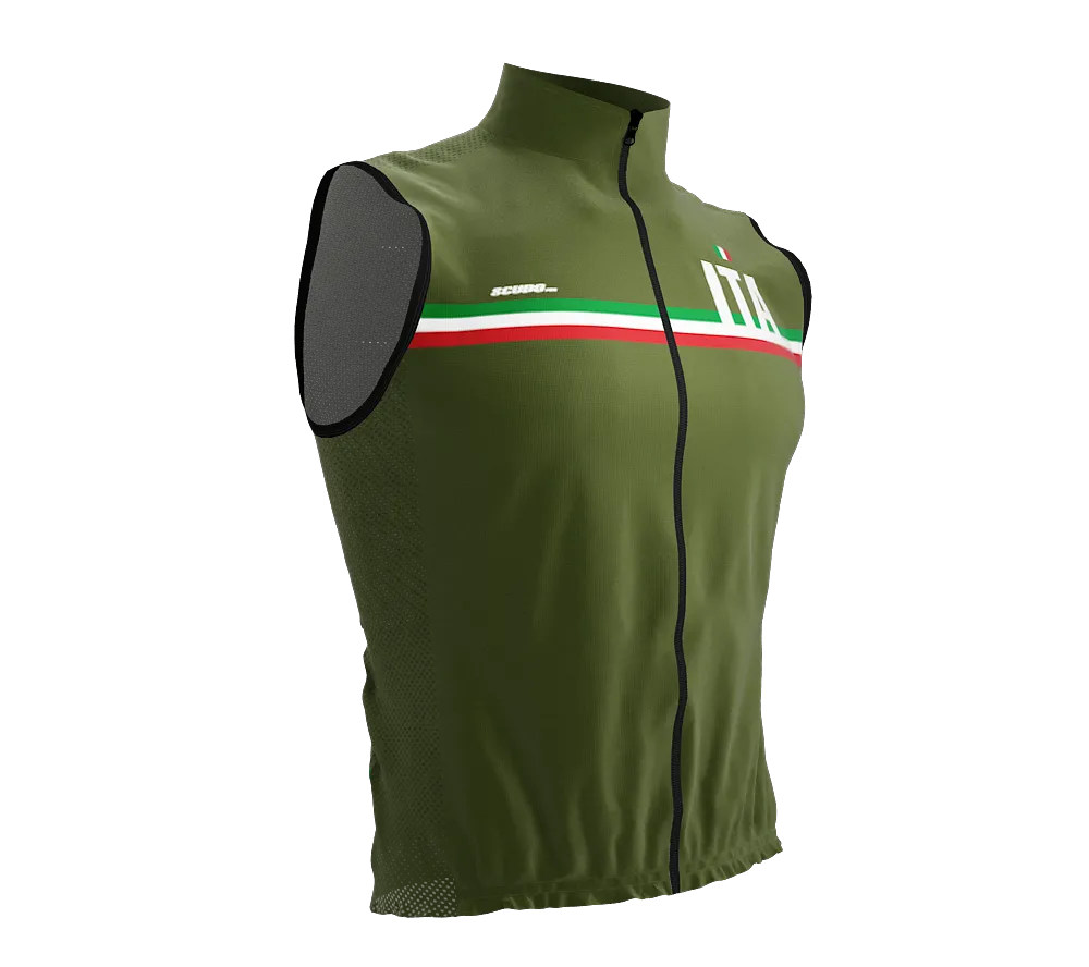 Wind Breaker Cycling Running Sports Vest Italy Country Code for Men And Women