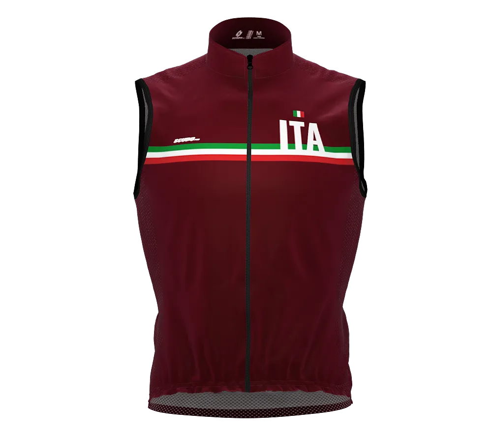 Wind Breaker Cycling Running Sports Vest Italy Country Code for Men And Women