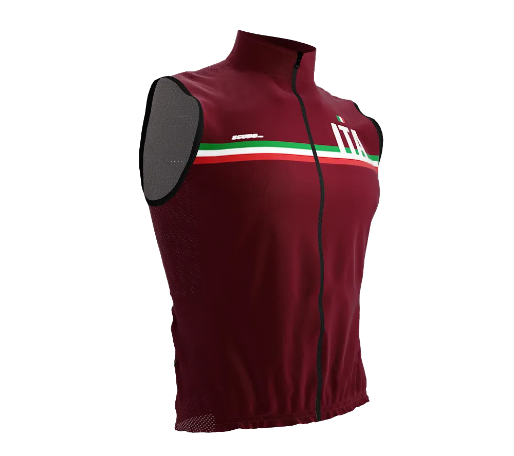 Wind Breaker Cycling Running Sports Vest Italy Country Code for Men And Women