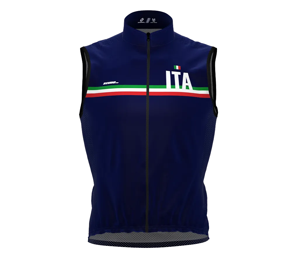 Wind Breaker Cycling Running Sports Vest Italy Country Code for Men And Women