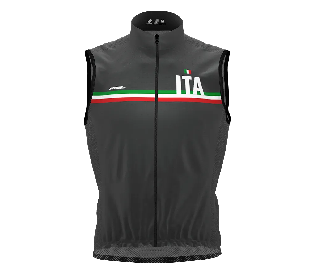 Wind Breaker Cycling Running Sports Vest Italy Country Code for Men And Women