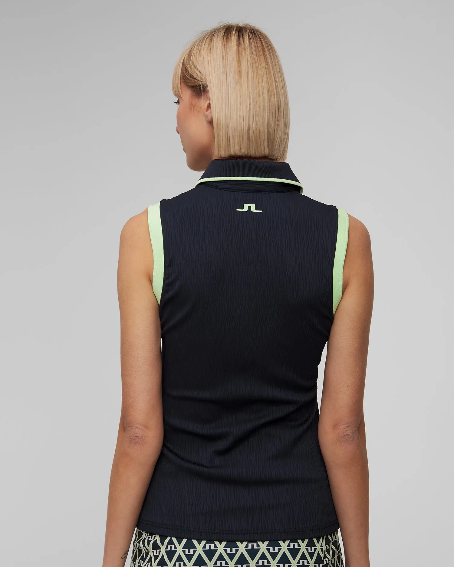 Women’s navy blue polo J.Lindeberg Lila Sleeveless Top GWJT08979-6855