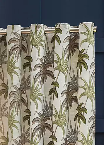 Wylder Tropics Galapagos Eyelet Lined Jacquard Curtains | Kaleidoscope