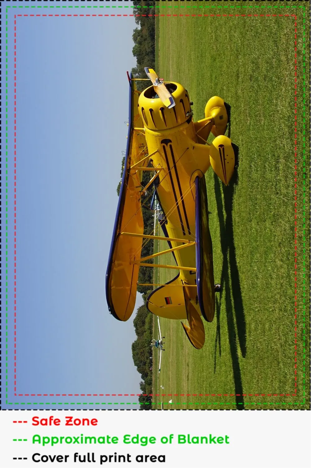 Yellow Waco Biplane Blanket