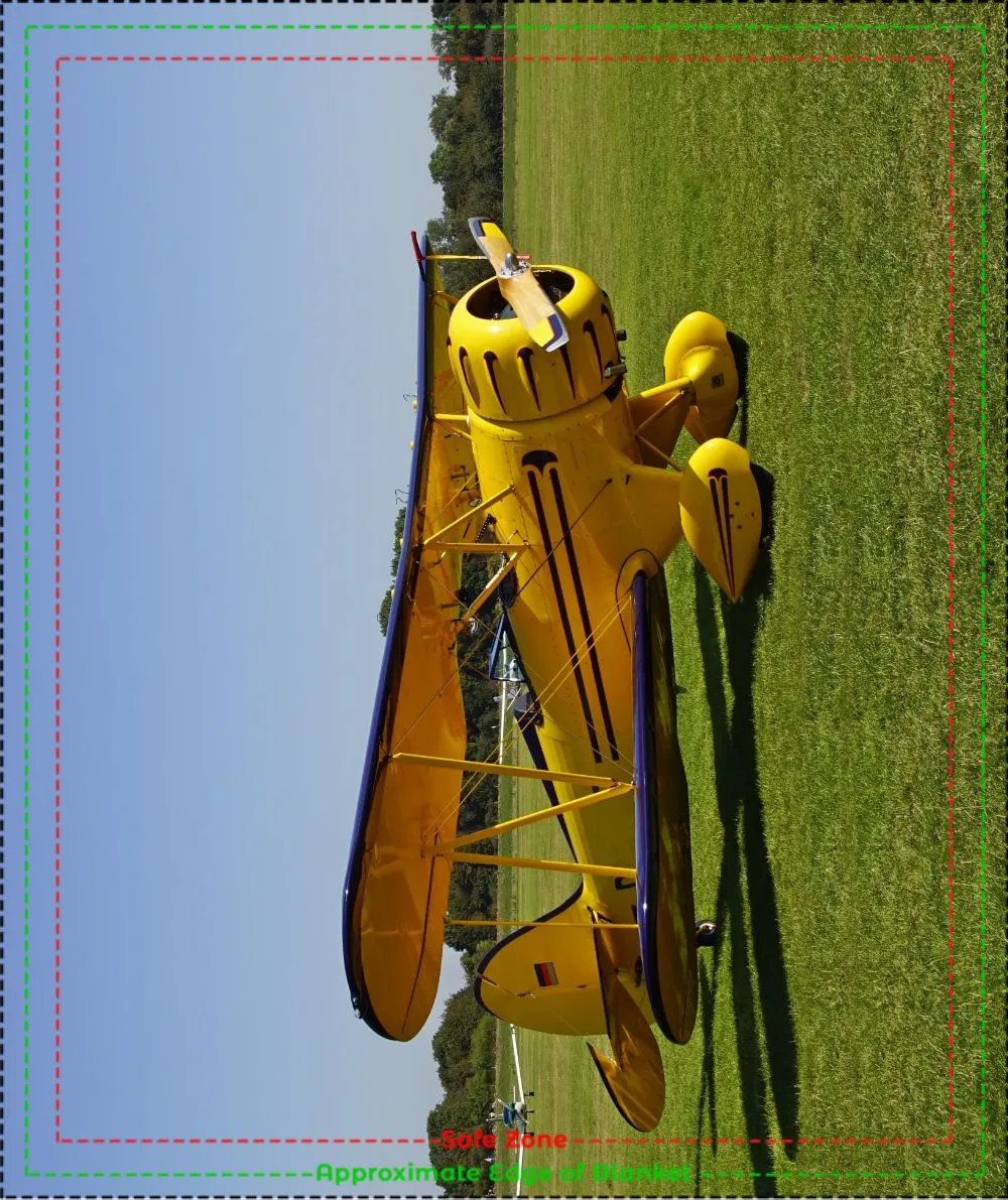 Yellow Waco Biplane Blanket