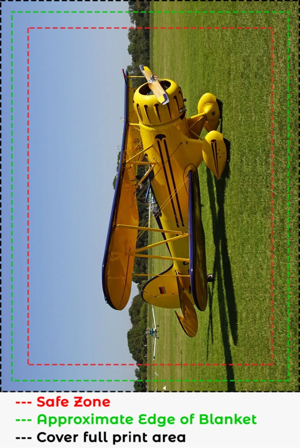 Yellow Waco Biplane Blanket