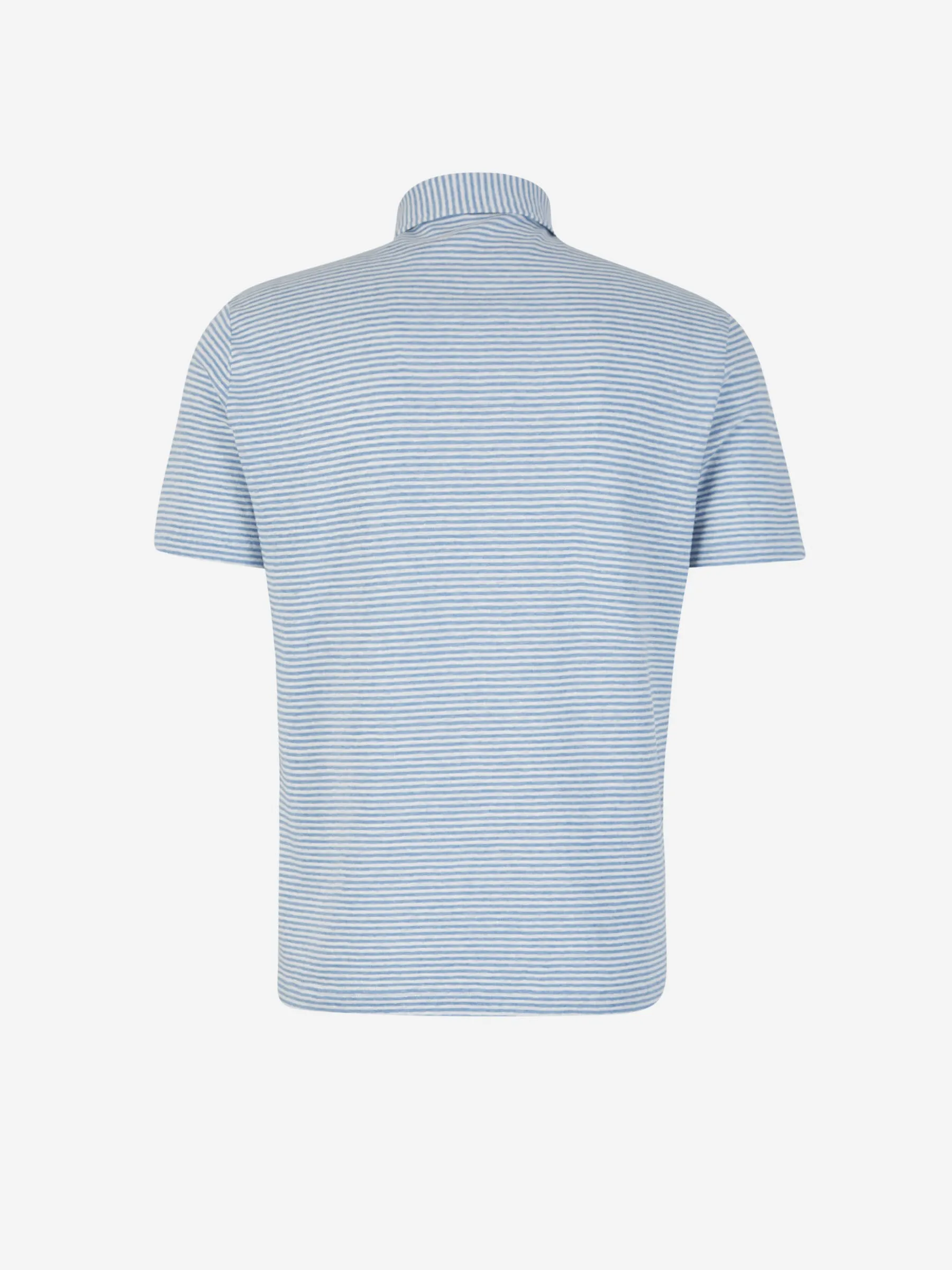 Zanone Striped Linen Polo Shirt 