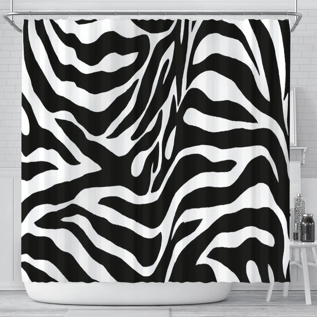 Zebra Pattern Shower Curtain