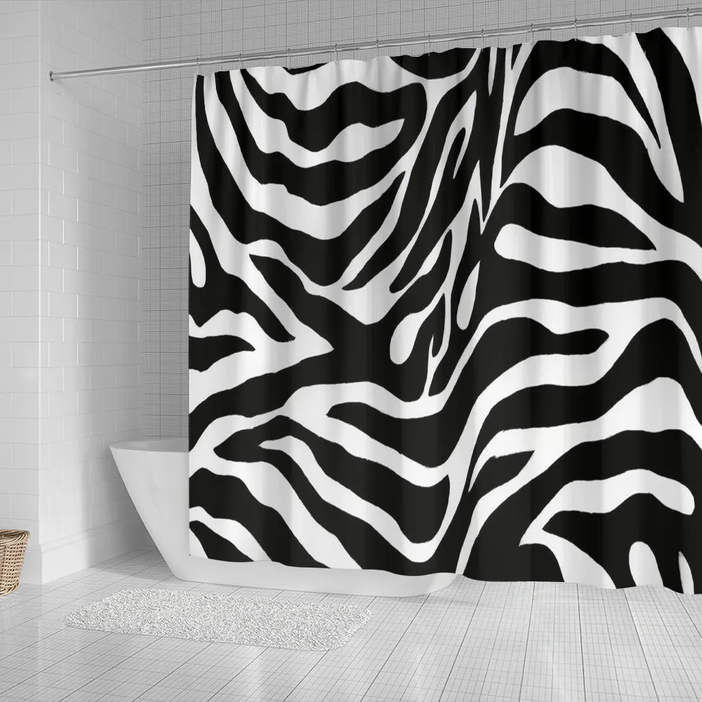 Zebra Pattern Shower Curtain