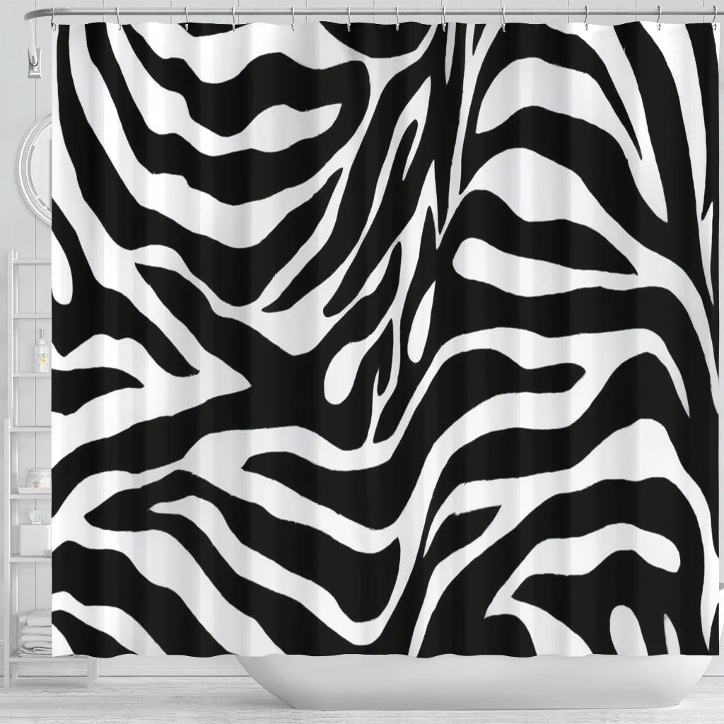 Zebra Pattern Shower Curtain